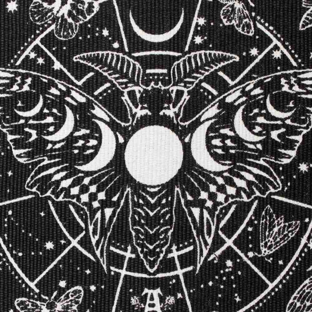 Alchemy - Lunar Moth Mat/vloerkleed - Zwart